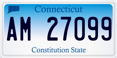 CT license plate AM27099