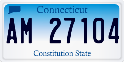 CT license plate AM27104