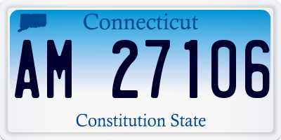 CT license plate AM27106