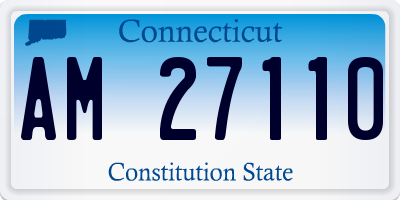 CT license plate AM27110