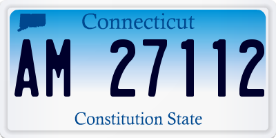 CT license plate AM27112