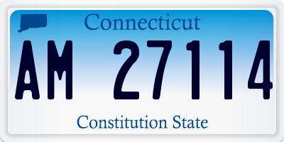 CT license plate AM27114