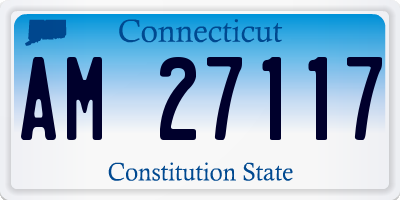 CT license plate AM27117