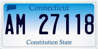 CT license plate AM27118