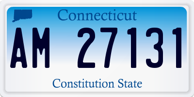 CT license plate AM27131