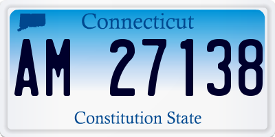 CT license plate AM27138