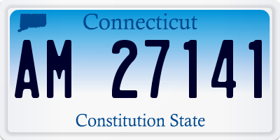 CT license plate AM27141