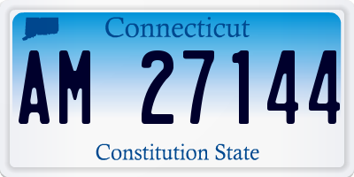 CT license plate AM27144