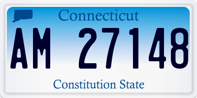 CT license plate AM27148