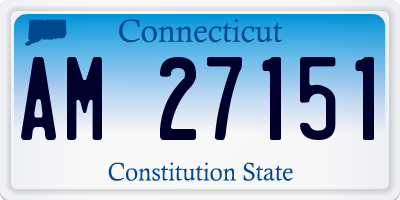 CT license plate AM27151