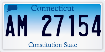 CT license plate AM27154