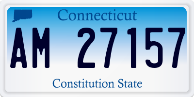 CT license plate AM27157