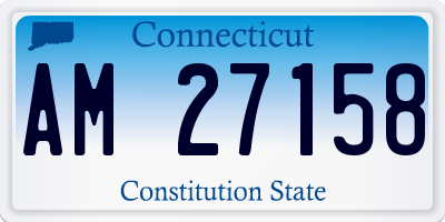 CT license plate AM27158