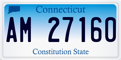 CT license plate AM27160