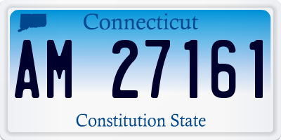 CT license plate AM27161