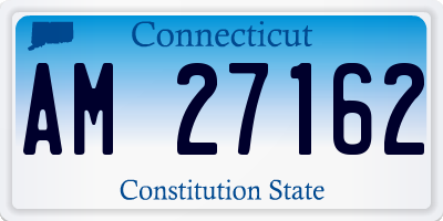 CT license plate AM27162