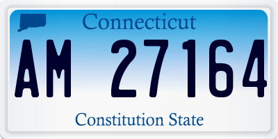 CT license plate AM27164