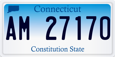 CT license plate AM27170