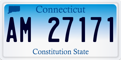 CT license plate AM27171