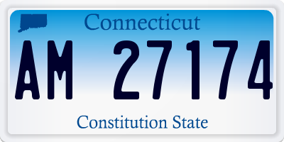 CT license plate AM27174