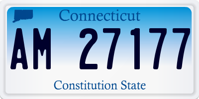 CT license plate AM27177