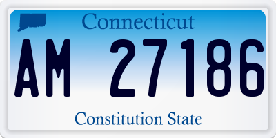 CT license plate AM27186