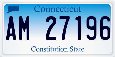 CT license plate AM27196