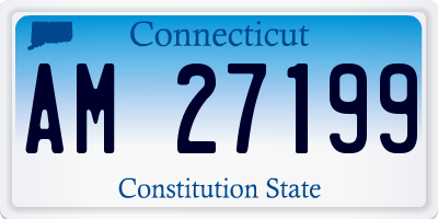 CT license plate AM27199