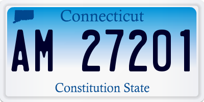 CT license plate AM27201