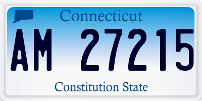 CT license plate AM27215