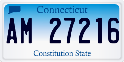 CT license plate AM27216