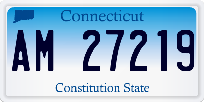 CT license plate AM27219