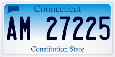 CT license plate AM27225