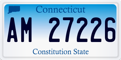 CT license plate AM27226