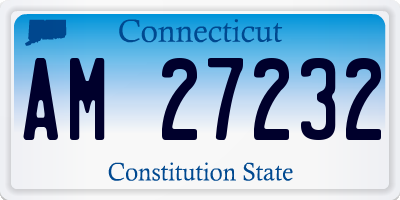 CT license plate AM27232