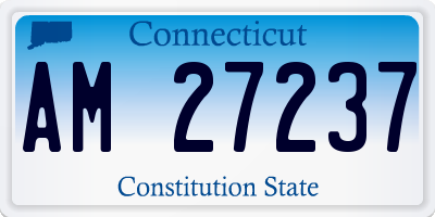 CT license plate AM27237