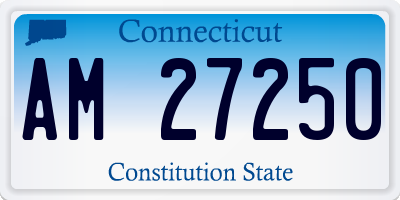 CT license plate AM27250
