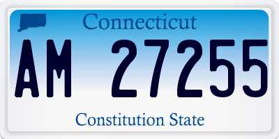 CT license plate AM27255
