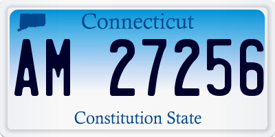 CT license plate AM27256