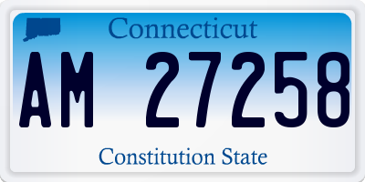 CT license plate AM27258