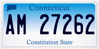 CT license plate AM27262