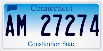 CT license plate AM27274