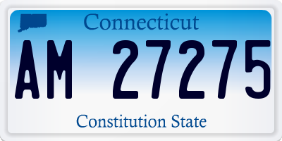 CT license plate AM27275