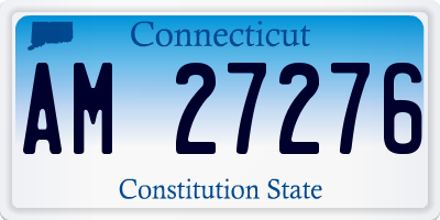 CT license plate AM27276