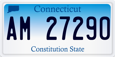 CT license plate AM27290