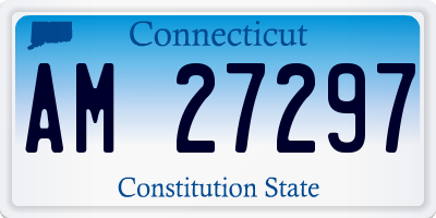 CT license plate AM27297