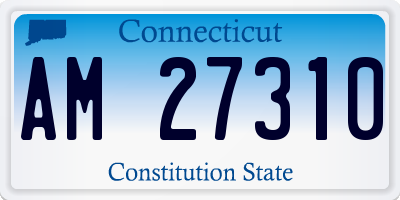 CT license plate AM27310