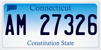 CT license plate AM27326