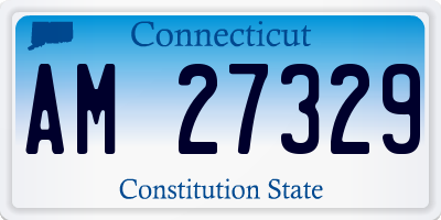 CT license plate AM27329