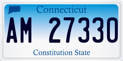 CT license plate AM27330